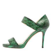 Jimmy Choo Pre-owned Pre-owned Tyg sandaler Green, Dam