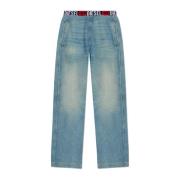 Diesel Jeans med rå finish D-Martian-S Blue, Herr