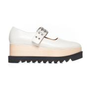 Stella McCartney Ivory Mat Mary Janes Skor Beige, Dam