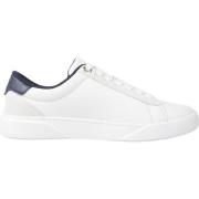 Tommy Hilfiger Kräm Läder Sneakers Athleisure Stil Beige, Dam