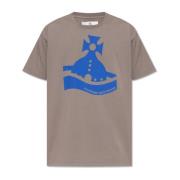 Vivienne Westwood T-shirt med logotyp Gray, Herr