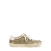 Golden Goose Beige Mocka Sneakers Läder Häl Beige, Herr