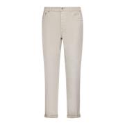 Brunello Cucinelli Vit Stretch Denim Straight Leg Jeans Beige, Herr