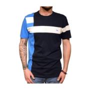 Harmont & Blaine Kortärmad T-shirt med Kontrastband Blue, Herr