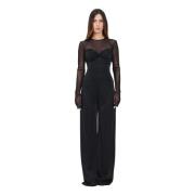 Simona Corsellini Elegant Svart Jumpsuit med Bågdetalj Black, Dam