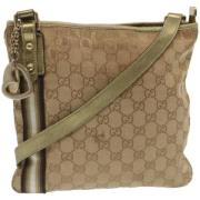 Gucci Vintage Pre-owned Canvas gucci-vskor Beige, Dam