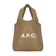 A.p.c. Brun Syntetisk Läder Shoppingväska Brown, Dam