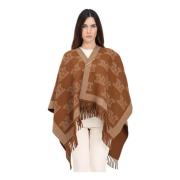 Max Mara Läderbrun Cape Jacka Brown, Dam