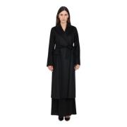 Max Mara Svart Brado Kappa Elegant Design Black, Dam