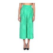 Pinko Blommig Jacquard Amazonia Byxor Green, Dam