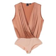 Pinko Satin Stretch Bodywear Brown, Dam