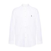 Polo Ralph Lauren Broderad Pony Vit Skjorta White, Herr