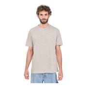 Armani Exchange Logo Lettering Print Kortärmad T-shirt Beige, Herr