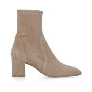 Stuart Weitzman Beige Mocka Läder Damstövlar Beige, Dam