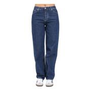 Calvin Klein Jeans 90's Straight Blue Denim Jeans Blue, Dam