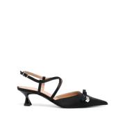 Ganni Båge Pump Satin Klackar Black, Dam