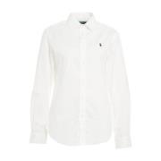 Ralph Lauren Vit Logobroderad Skjorta White, Dam