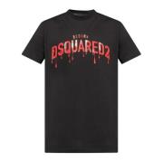 Dsquared2 Logo Print T-shirt Svart Black, Herr