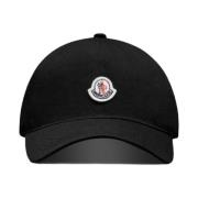 Moncler Svart Baseballkeps med Logopatch Black, Dam