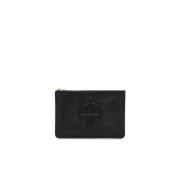 Anine Bing Svart Pebbled Läder Clutch Black, Dam