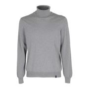 Fay Turtleneck Sweater Gray, Herr