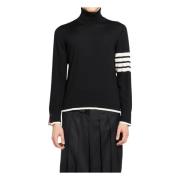 Thom Browne Merino Wool Turtleneck Pullover Black, Herr