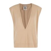 Semicouture Elegant Martina Klänning Beige, Dam