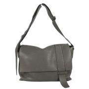 Hermès Vintage Pre-owned Laeder crossbodyvskor Gray, Dam