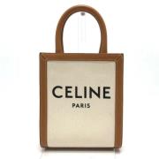 Celine Vintage Pre-owned Tyg axelremsvskor Beige, Dam