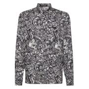 Philipp Plein Svarta Skull Skjortor All Over Print Black, Herr