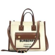 Burberry Vintage Pre-owned Canvas handvskor Beige, Dam