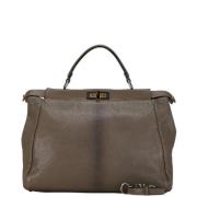 Fendi Vintage Pre-owned Laeder handvskor Brown, Dam