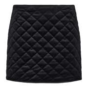 Designers Remix Quiltad Sammet Mini Kjol Black, Dam