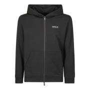 Moncler Zip Up Cardigan Sweatshirt Black, Herr