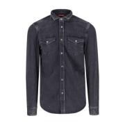 Diesel Svarta Casual Skjortor Black, Herr