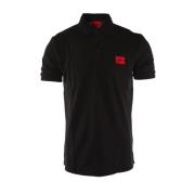 Hugo Boss Slim Fit Svart Bomull Polo Skjorta Black, Herr