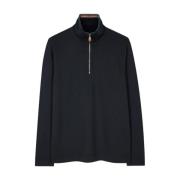 Paul Smith Marinblå Zip-Hals Sweatshirt Blue, Herr