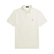 Ralph Lauren Mesh Polo Shirt Offwhite White, Herr