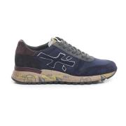 Premiata Mick Mesh Suede Sneakers Blue, Herr