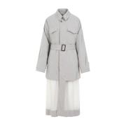 Maison Margiela Sand Trench Coat Gray, Dam