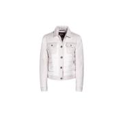 Moorer Ecru Denim Quilted Jacket Beige, Dam