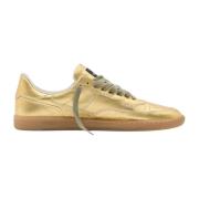 Hidnander Metalliska Läder Sneakers Yellow, Dam