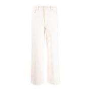 Mother Wide Leg Spinner Jeans Beige, Dam