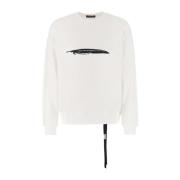 Ann Demeulemeester Avslappnad Stil Sweatshirt White, Herr