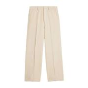 Ami Paris Stiliga Stora Passform Byxor Beige, Dam