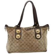 Gucci Vintage Pre-owned Canvas totevskor Beige, Dam