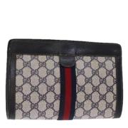 Gucci Vintage Pre-owned Laeder kuvertvskor Blue, Dam