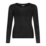 IN Front Långärmad Mesh T-shirt 14798 Svart Black, Dam