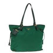 Prada Vintage Pre-owned Nylon totevskor Green, Dam