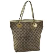 Gucci Vintage Pre-owned Canvas totevskor Beige, Dam